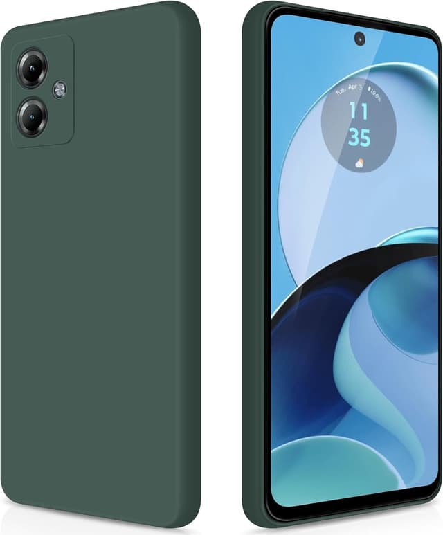 Detalle de GiiYoon Liquid-Silicone-Case für Motorola Moto G14 (grün) – weiche Hülle mit Rundumschutz