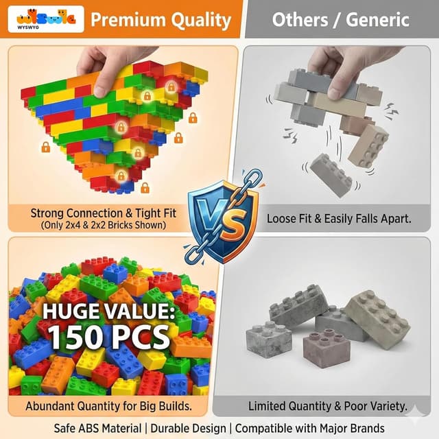 Thumbnail 1 de WYSWYG Große Bausteine-Set 150 Teile