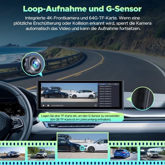 Thumbnail 4 de Autoradio portatile 9,26" con CarPlay e Android Auto