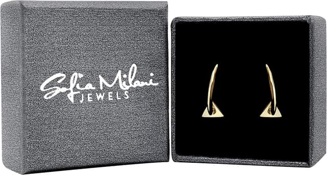 Detalle de Sofia Milani boucles d’oreilles pendantes en argent 925 – forme de triangle