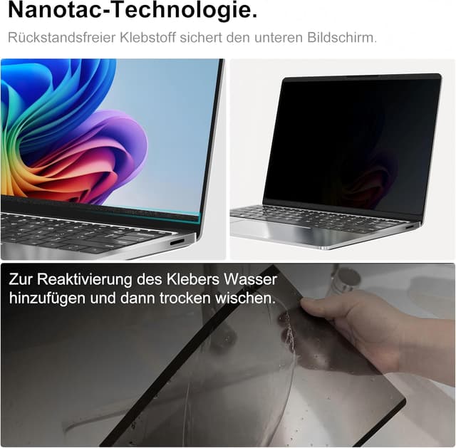 Detalle 2 de STARY Magnetischer Blickschutz für Surface Laptop 13,8 Zoll (Surface Laptop 7, 2036/2107) – abnehmbar & Anti-Glare