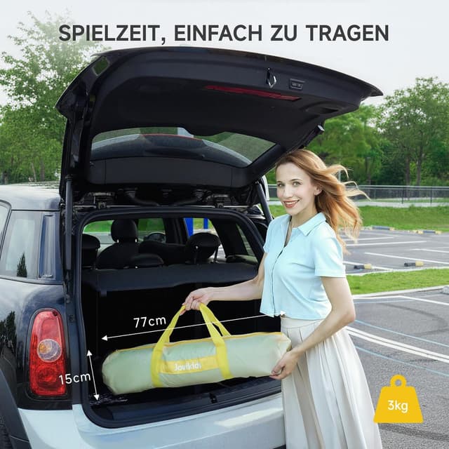 Thumbnail 3 de Jovikids faltbarer Laufstall mit Baldachin und Pop-up Zelt, 6-eckig 150x150x105 cm