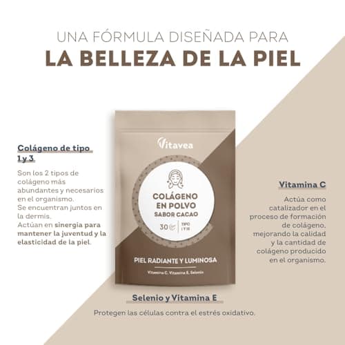 Thumbnail 5 de Vitavea Colágeno Hidrolizado en Polvo Sabor Cacao 🍫 5000mg