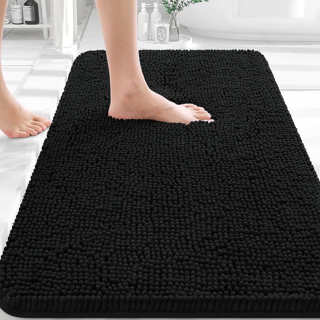 Detalle de OLANLY 36 x 24 Inch Bath Mat, Absorbent Soft Rubber-Backed