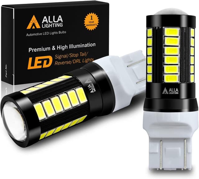 Detalle de Alla Lighting 2800lm T20 / 7440 / 7443 LED Bulbs (Set of 2) for Reverse, Signal, Brake, and DRL — 6000K White