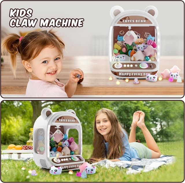 Detalle 2 de Skirfy Claws Machines for Kids Unicorn Mini Claw Game (with sound effects, mute button, squishy prizes)