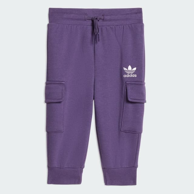 Thumbnail 3 de Adidas Conjunto sudadera y pantalón cargo bebé Violeta
