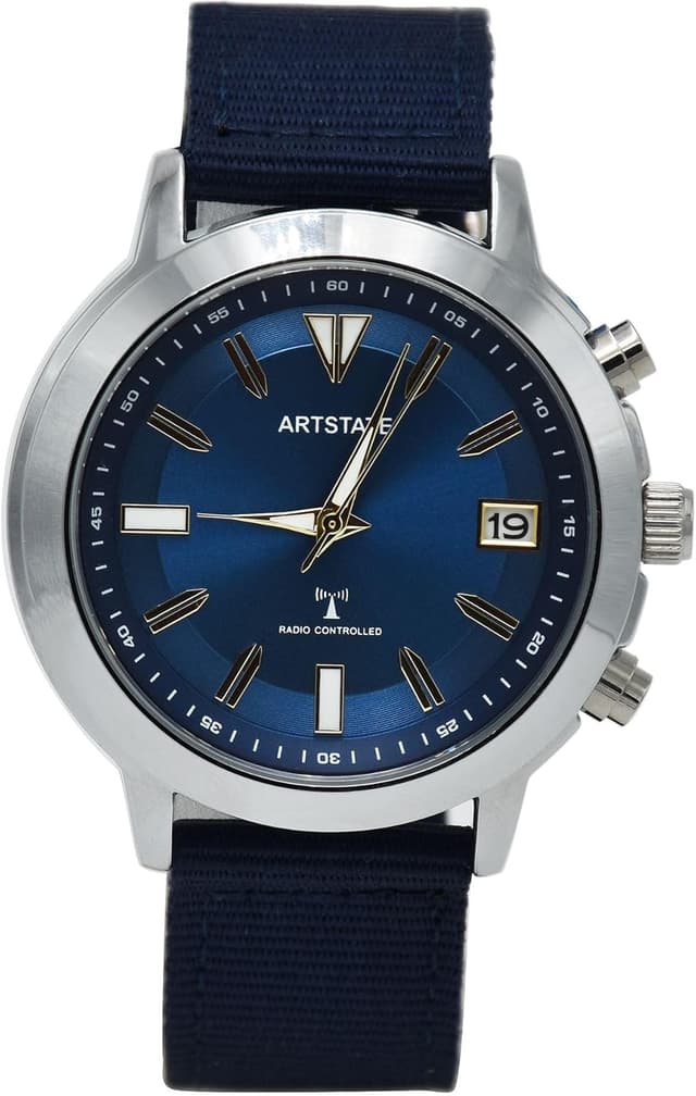 Detalle de ARTSTATE AS3207B Analoge Funkuhr für Herren – Funkempfang trifft klassisches Uhrendesign