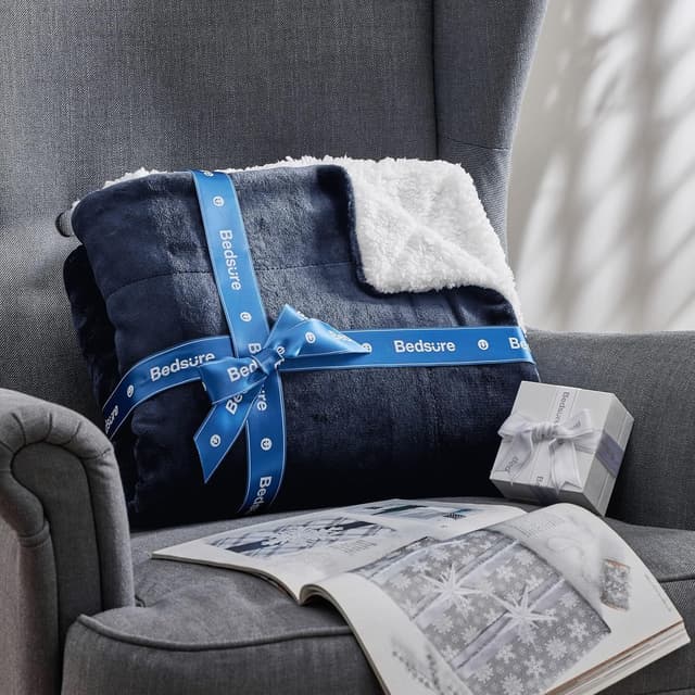 Thumbnail 6 de Bedsure Sherpa Fleece Throw Blanket 150x200cm
