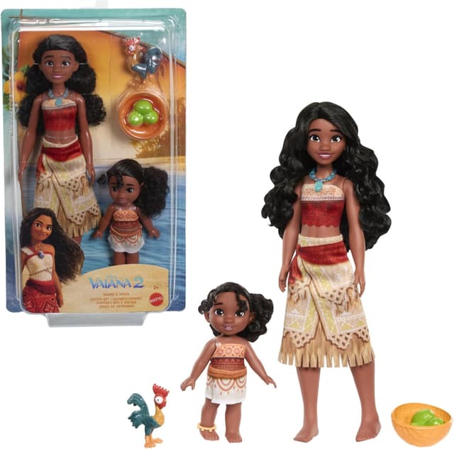 Imagen de Mattel Vaiana 2 conjunto 2 muñecas Heihei en OfertitasTOP