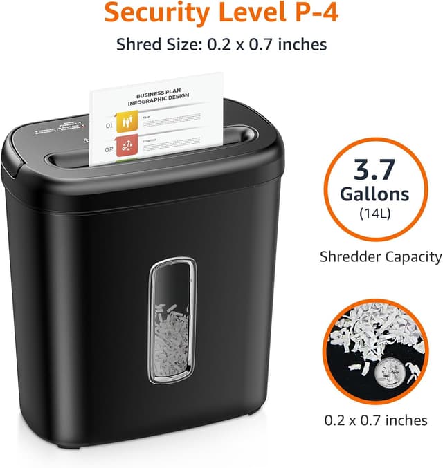 Detalle de Amazon Basics Shredder 8-sheet cross-cut ๐