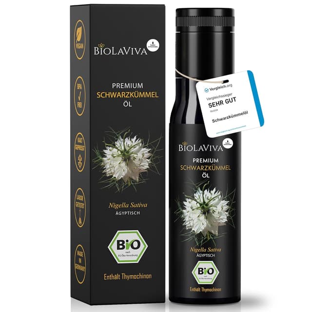 Imagen de BIOLAVIVA BIO Schwarzkümmelöl 100 ml 🫒 en OfertitasTOP