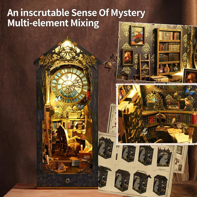 Thumbnail 1 de DIY Book Nook Kit Book Scaffale con LED