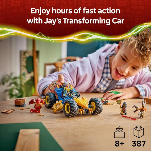 Detalle 2 de LEGO NINJAGO 71856 Jay transforming car toy