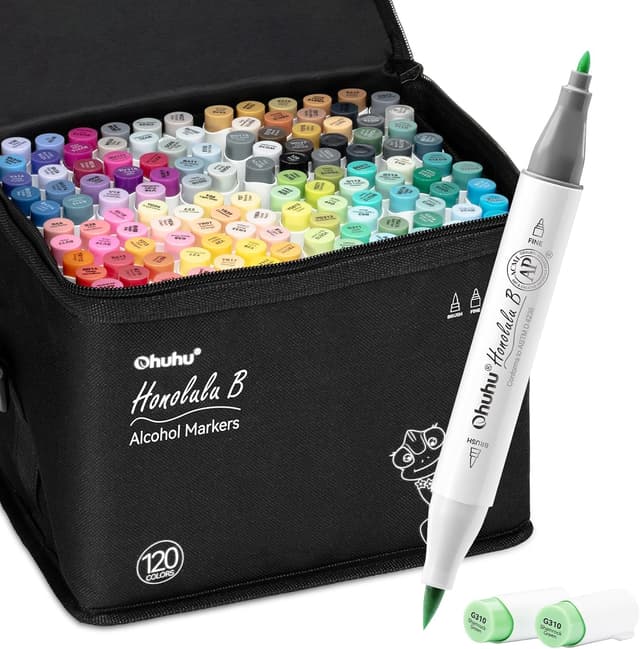Imagen de Ohuhu Alcohol Brush Markers 120 Colours 🎨 en OfertitasTOP