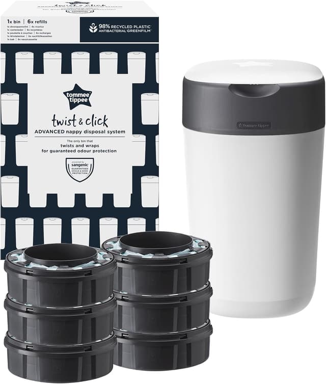 Thumbnail 1 de Tommee Tippee Twist and Click Nappy Bin 33 nappies
