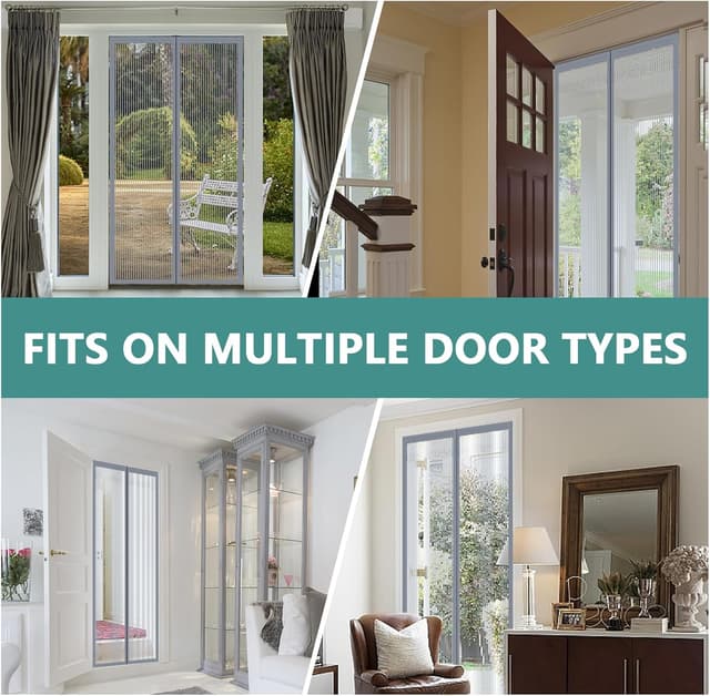 Thumbnail 6 de SMALUCK Magnetic Door Screen (Heavy Duty) – 90 x 210 cm Grey