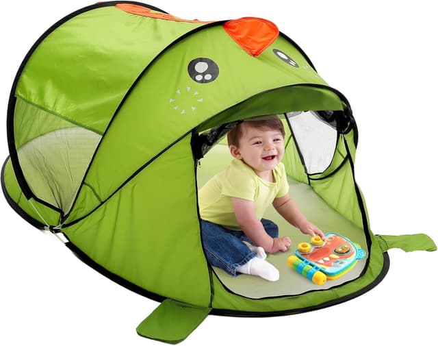 Detalle de BTGGG kids pop up tent (green dinosaur) for indoor & outdoor play, foldable portable toddler playhouse