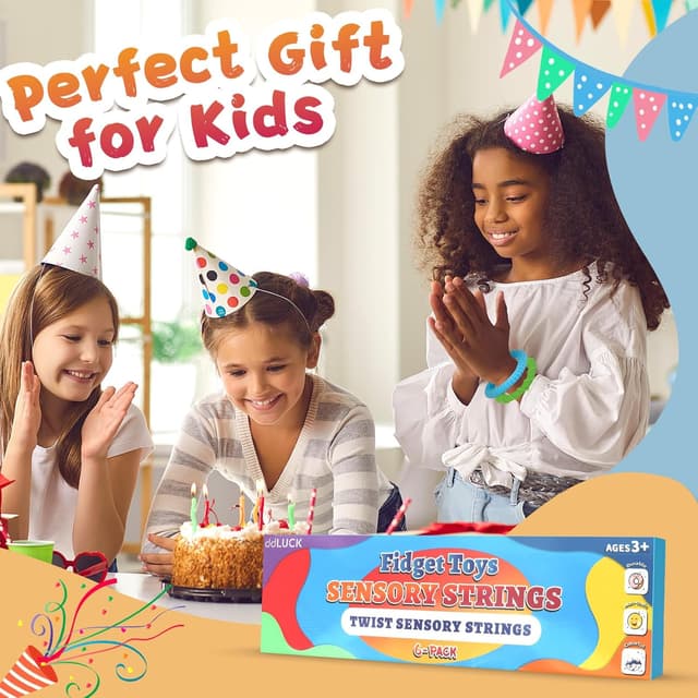 Thumbnail 6 de ddLUCK Fidget Toys Silicone Sensory Sticks (Textured Calming Sticks) — 6 Pack for Kids 3+ & Adults