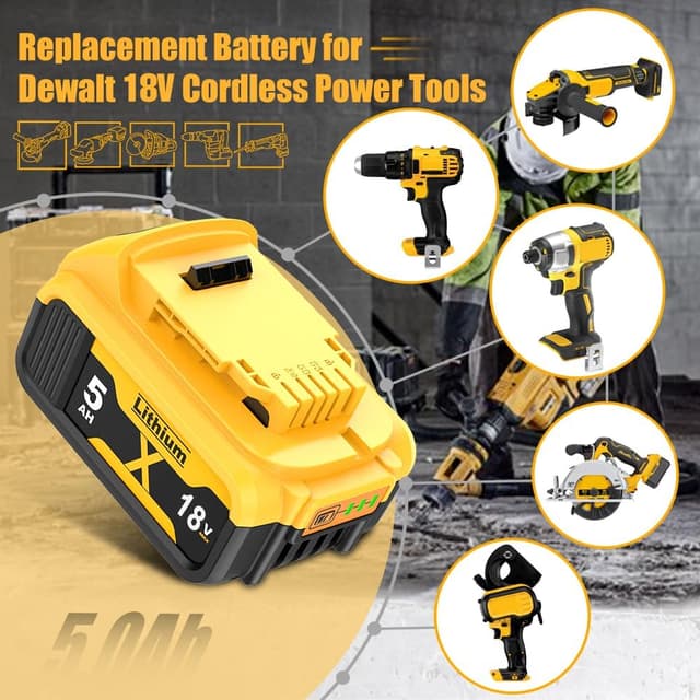 Thumbnail 5 de Dewalt 18V Ersatzakku DCB182 2x 5000mAh