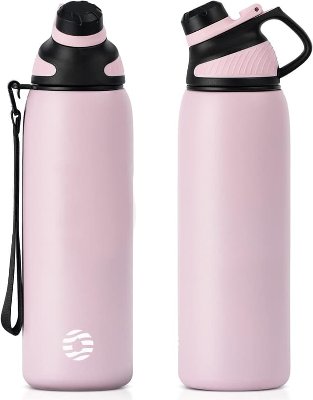 Detalle de Fjbottle Edelstahl Sport-Trinkflasche mit magnetischem Deckel, auslaufsicher, BPA-frei (1.000 ml, 800 ml, 600 ml, 400 ml)