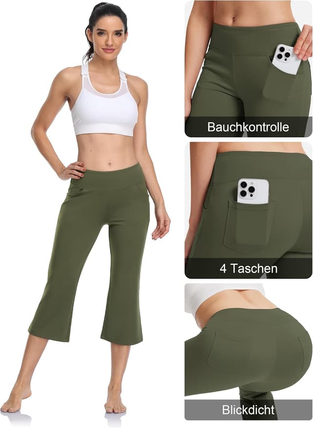 Detalle de MOVE BEYOND Pantalon & pantacourt de yoga bootcut à 4 poches pour femmes