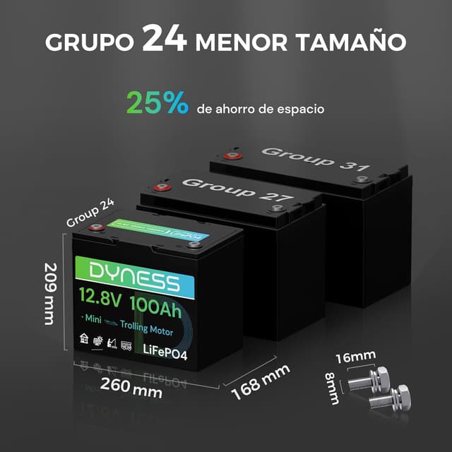 Thumbnail 1 de Dyness Batería de Litio 12V 100Ah LiFePO4