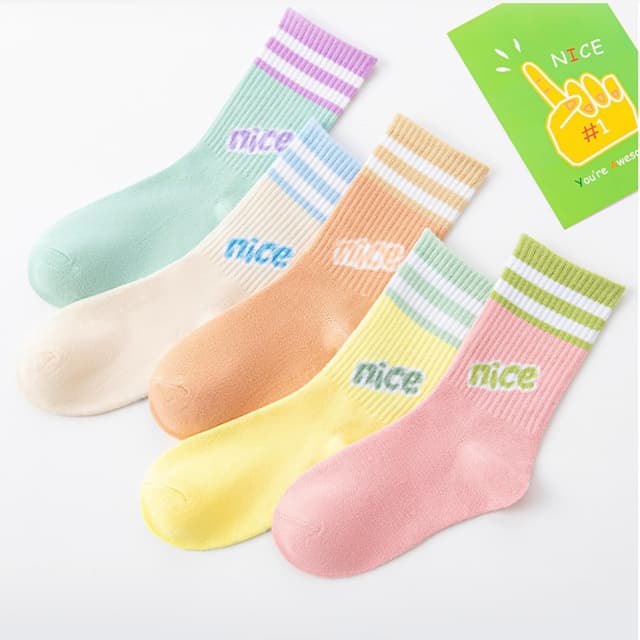 Detalle 2 de Zzxlw Mädchen Socken 10 Paar für 3–12 Jahre