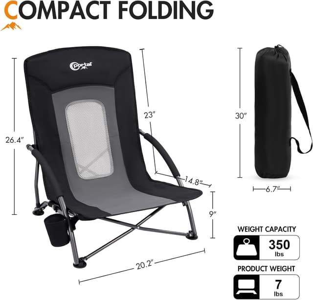 Detalle de Portal Folding Beach Chair with 2 seats
