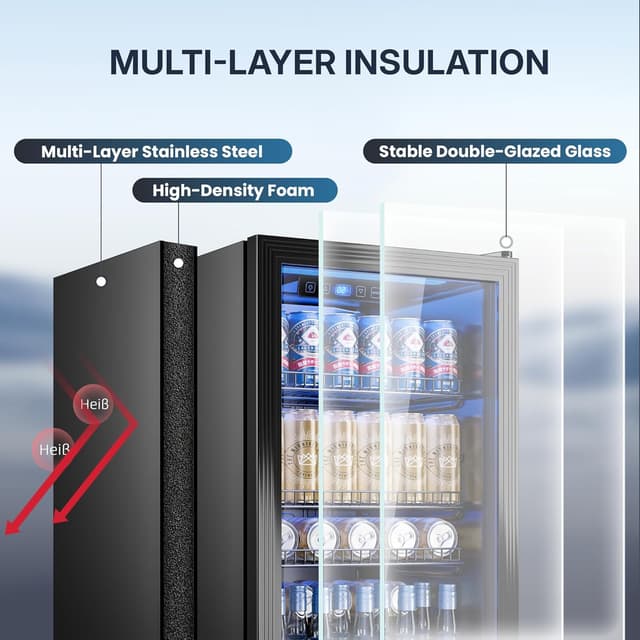 Thumbnail 6 de TRIUMPHKEY 90L Mini-Kühlschrank 128 Dosen