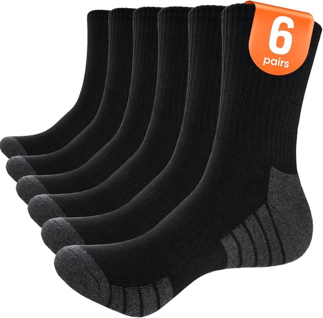 Detalle de Yinqier Men’s Thick Cushion Anti-Blister Sports Socks (6 Pairs)