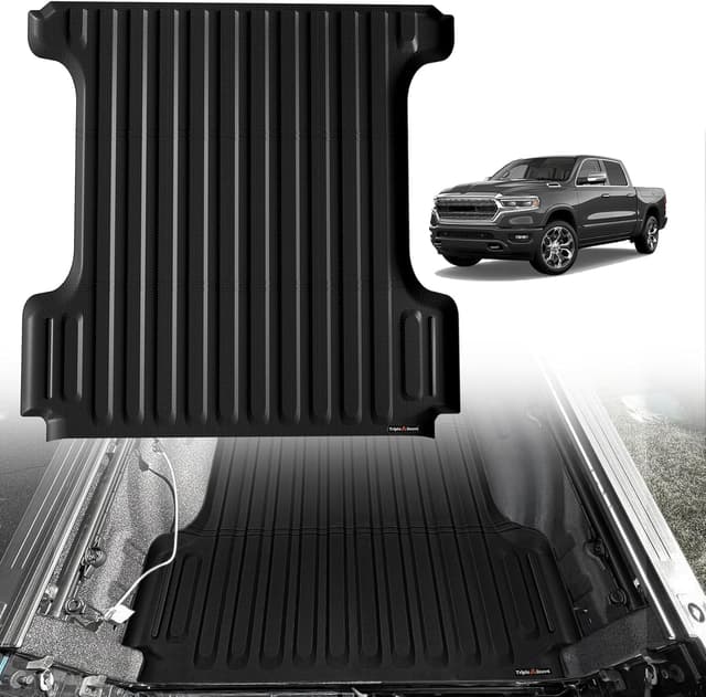 Detalle de TripleAliners Truck Mat for 2009-2026 Ram 1500 & 2019-2024 Ram 1500 Classic (5.7FT) – Heavy-Duty TPE Bed Liner