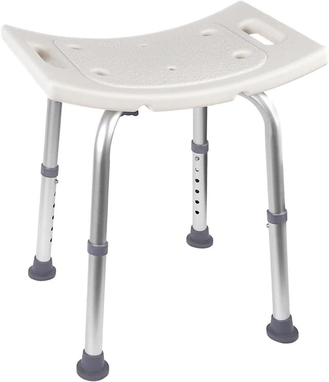 Detalle de Ez2care Non-Slip Adjustable Shower Stool (Rust-Free Aluminium) – 37.5 to 49.5 cm