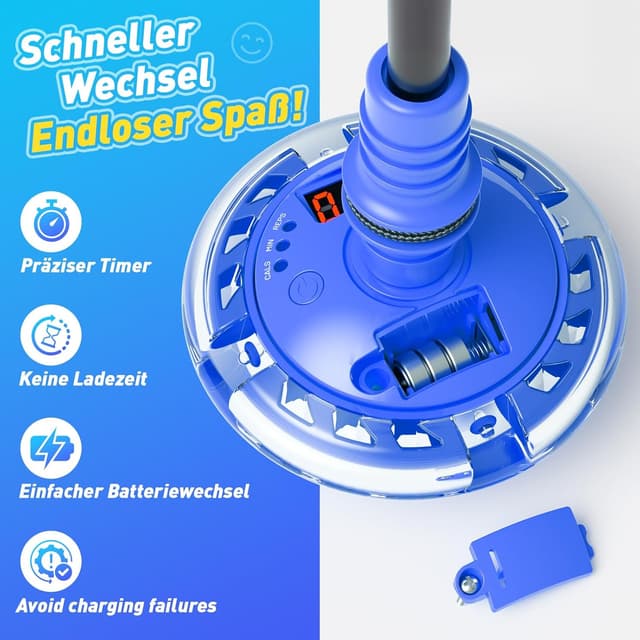 Detalle de Springring Fußkreisel Kinder Blau mit Zähler