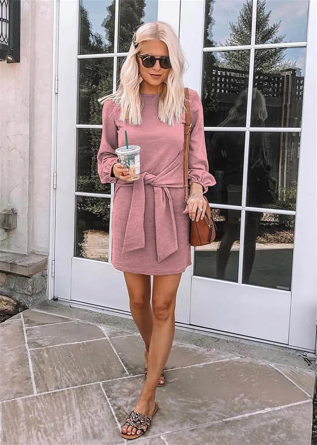 Detalle 2 de PRETTYGARDEN Lantern Sleeve Dress S-XL