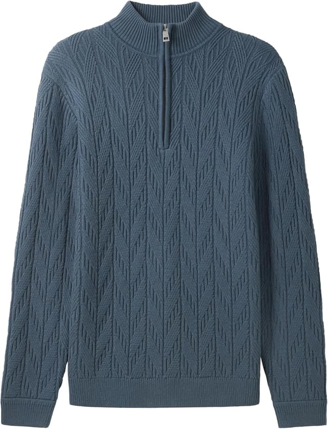 Detalle de TOM TAILOR Pullover da uomo a maniche lunghe: comfort quotidiano con taglio comodo