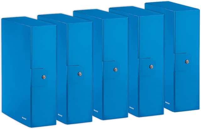 Detalle de Leitz Scatola portadocumenti con chiusura a bottone WOW Blu metallizzato 39680036