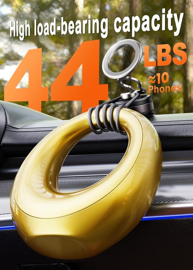 Detalle de PKBD Vakuum magnetische Handyhalterung fürs Auto mit 360° Drehung und 2500 gf Magnetkraft (Magsafe) – schwarz