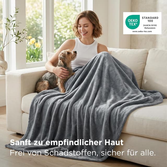 Detalle 2 de Bedsure Kuscheldecke 150x200cm 🛋
