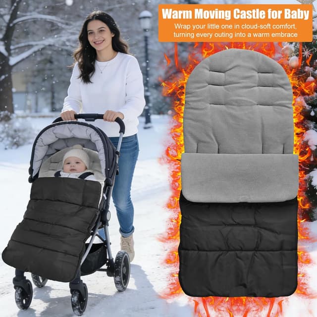 Thumbnail 3 de KKUOYT Universal Pushchair Footmuff 80x38cm