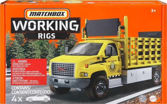 Detalle 2 de Coffret Matchbox Construction Engins de chantier HCC07 : 4 véhicules avec éléments articulés (dès 3 ans)