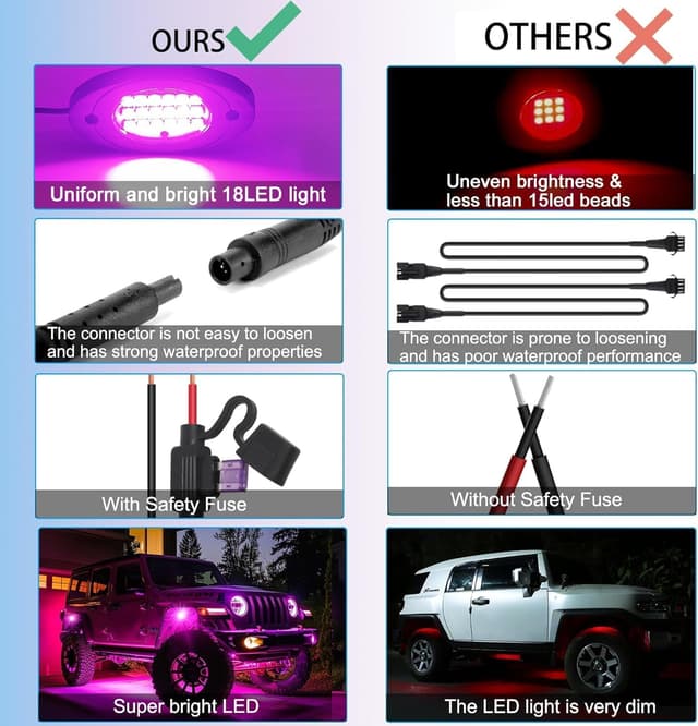 Thumbnail 4 de RGB Rock Lights 12 Pods Underglow