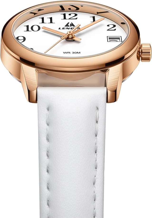 Detalle 2 de LN LENQIN Ladies Analog Quartz Watch with Leather Strap (Waterproof, 3 ATM)