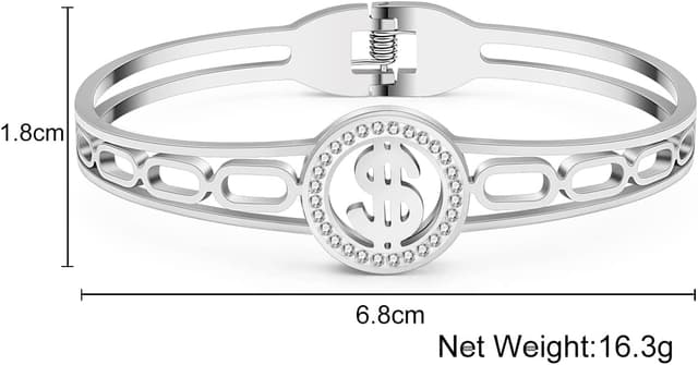 Thumbnail 5 de YAYAKO pulsera de acero inoxidable con strass 18k plating oro/plata