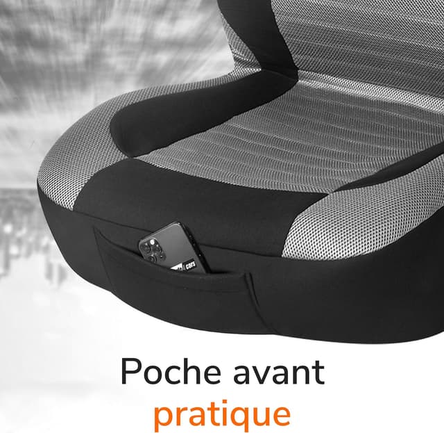 Detalle de upgrade4cars Housses de siège avant universelles gris (lot de 4) Version 2026