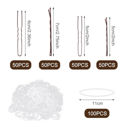 Detalle 2 de Xynovate Haarnadeln Set 300 Stück, 5–7 cm