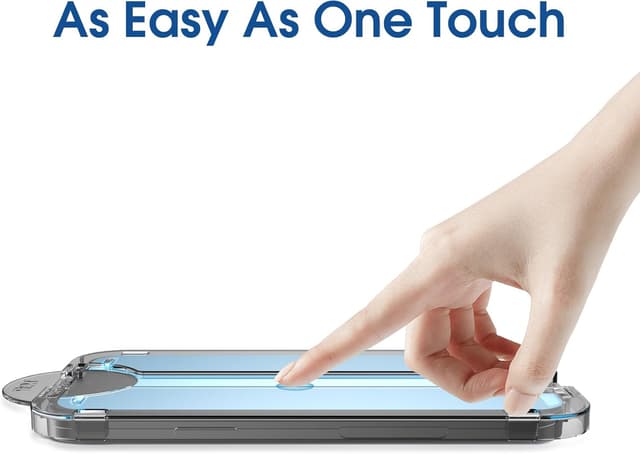 Detalle de amFilm OneTouch 2+2 Pack tempered glass & camera lens protector for iPhone 16 Pro 6.3