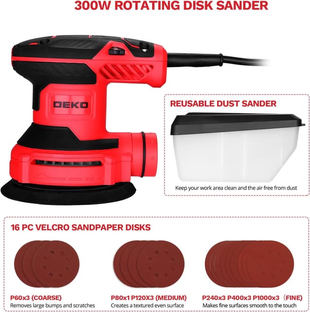 Detalle de DEKOpro Exzenterschleifer 125 mm 14.000 U/min