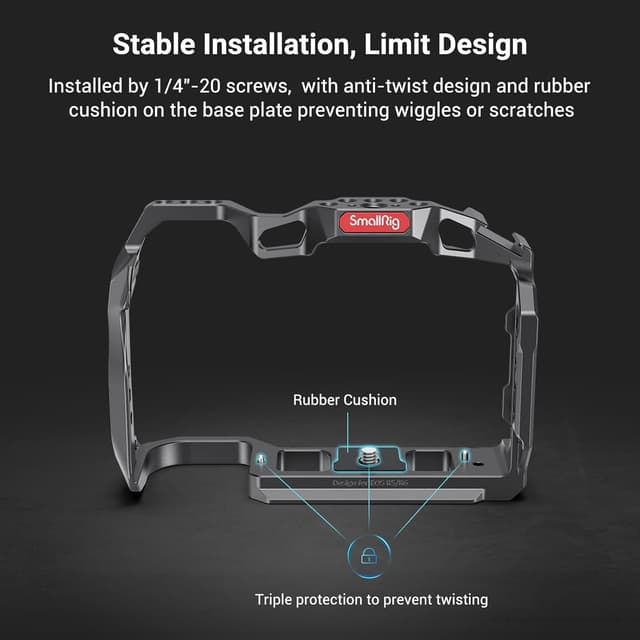 Detalle de SMALLRIG Cage 2982B für Canon EOS R5, R5C und R6 (R5/R6/R5C Cage)