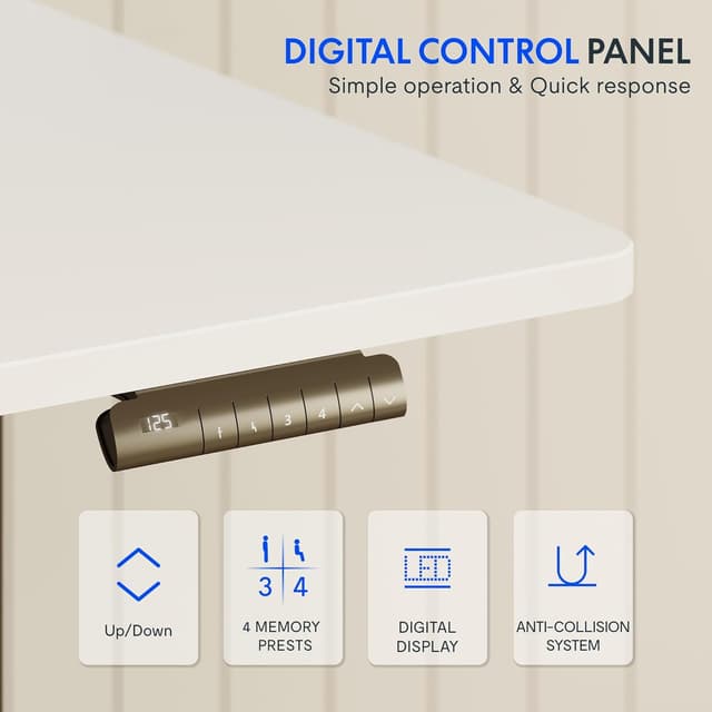 Detalle de FLEXISPOT EC5 Lite scrivania regolabile 140x80